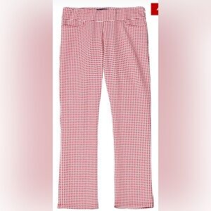 Lesley Evers Red Jacquard Pants Size M